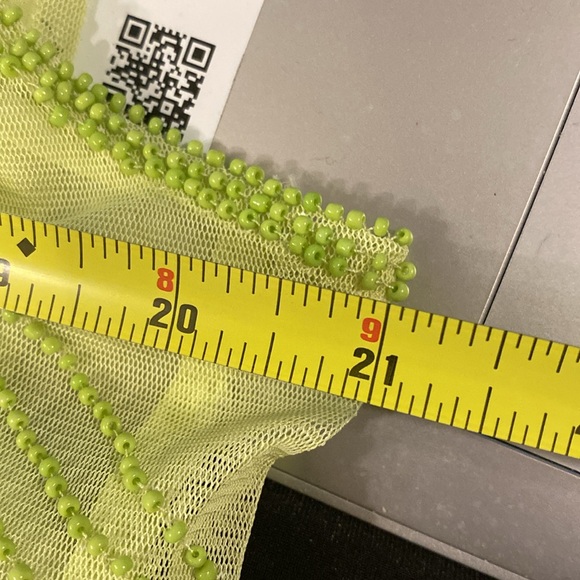 ALTAR’D STATE - tank: beaded sheer green toned w button down rear - L - Picture 6 of 16